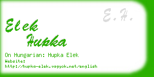 elek hupka business card